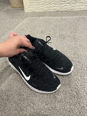 Nike Free 5.0 Black and White Knit Training Shoes